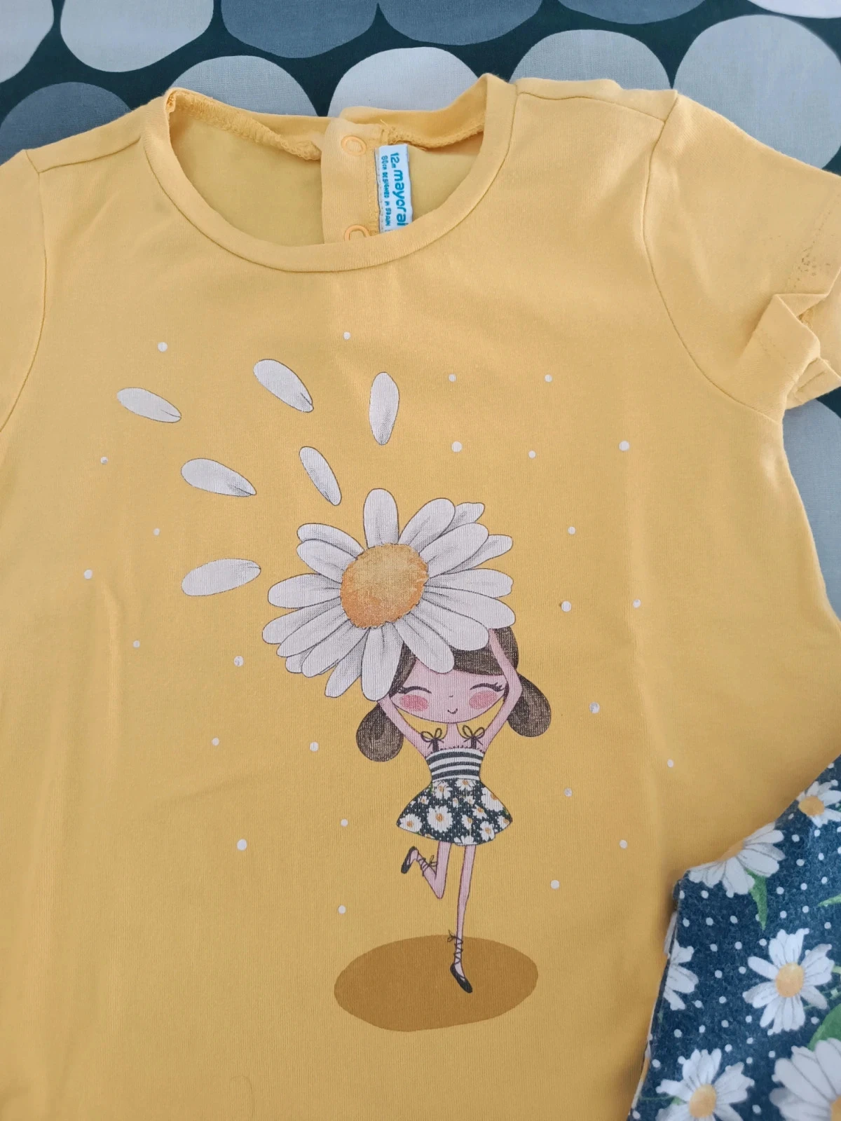 Ensemble t-shirt + leggings Mayoral 12 mois - Marguerites & Soleil 💋 – photo 4
